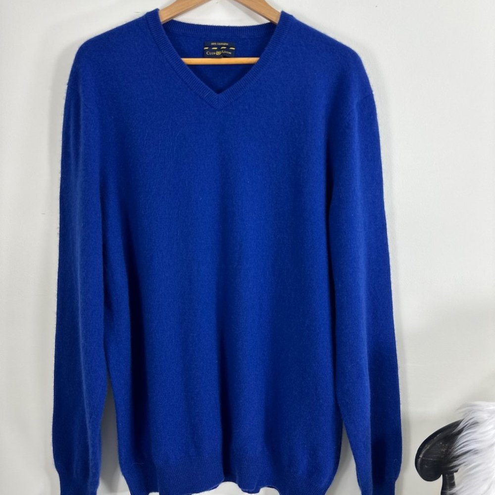 Gorgeous Cobalt Blue CLUB ROOM 100% Cashmere Sweater XL